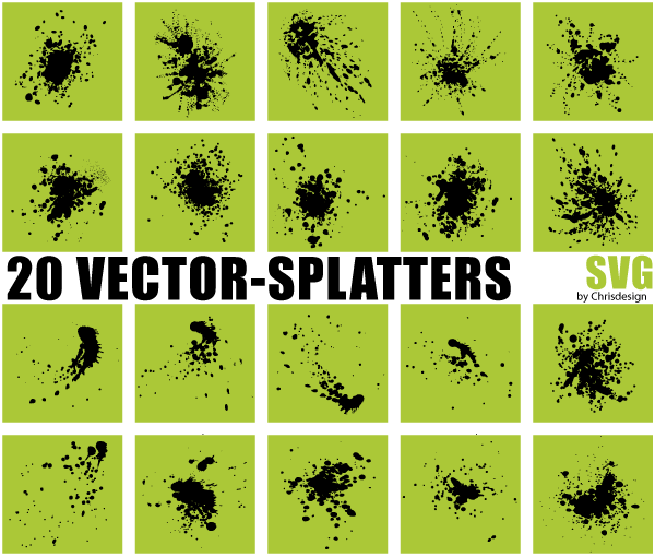 Vector Splatters SVG Vector Splatters SVG