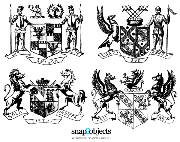 Vector Heraldic Shield Free Pack