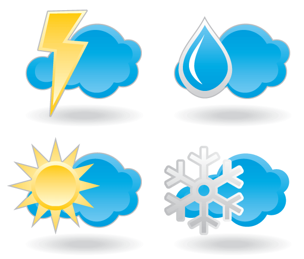 Free Weather Icons Vector Set