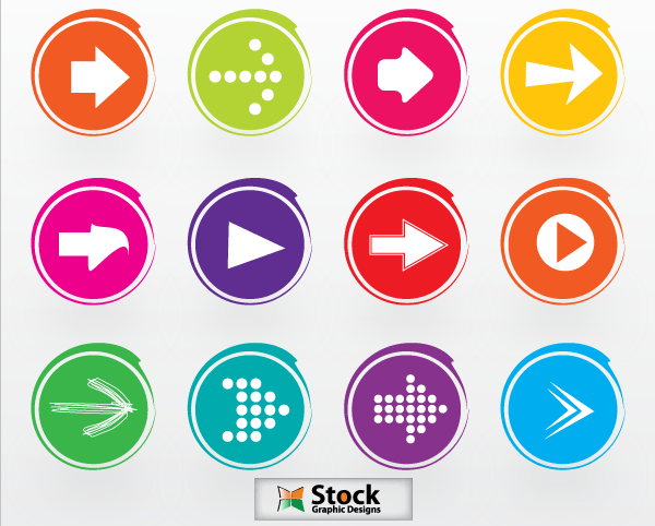 Free Vector Arrow Sign Icon Set