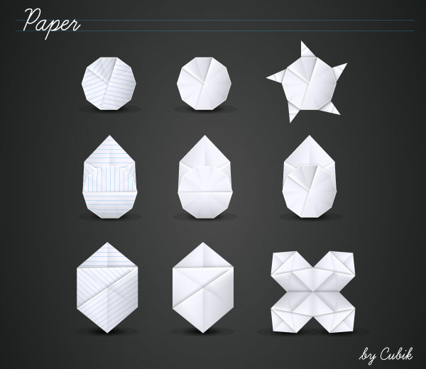Vector Paper Icons Vector Paper Icons