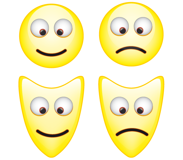 Vector Smiley Mask Icons Vector Smiley Mask Icons