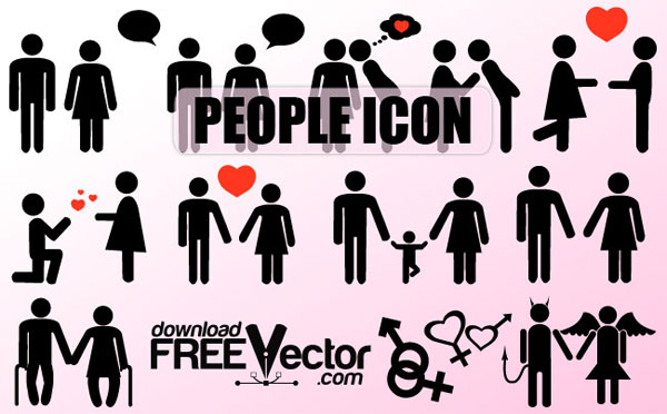 Download Vector People Silhouette Icons | Download Free Vector Art ...