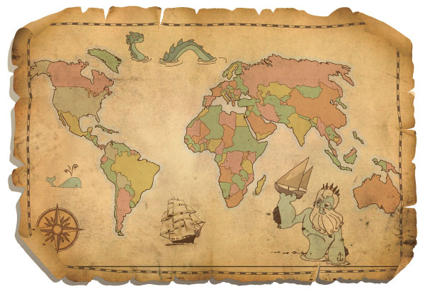 vintage map clip art - photo #14