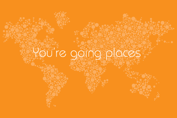 Vector Dots Map: You’re Going Places Map Vector Dots Map: You’re Going Places Map