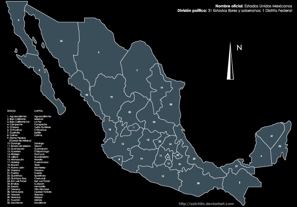 Vector Map of Mexico  Download Free Vector Art  Free-Vectors
