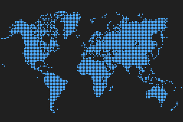 Vector Dots World Map Vector Dots World Map