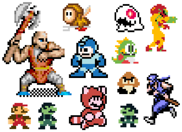 8bit character free vector pack download free vector art free