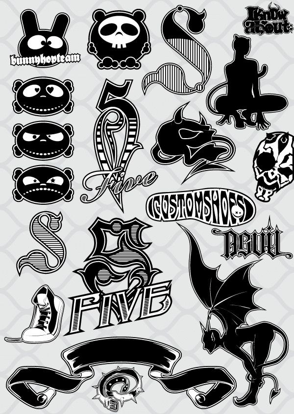 Characters Outline Vector Characters Outline Vector