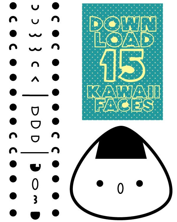 Vector Kawaii Faces Vector Kawaii Faces
