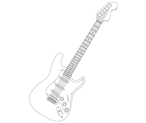 Stratocaster Electric Guitar Vector Image Stratocaster Electric Guitar Vector Image