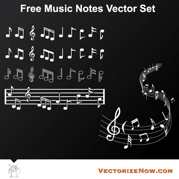 Musical Notes Free Vector Pack Musical Notes Free Vector Pack