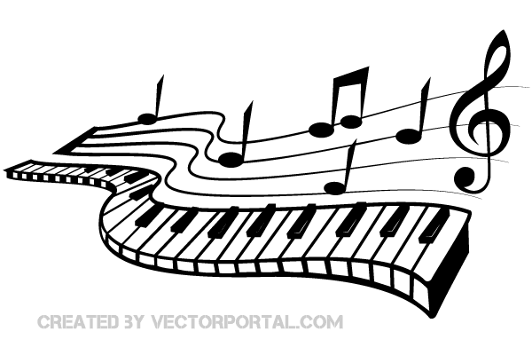 Download Vector Keyboard and Music Notes | Download Free Vector Art | Free-Vectors