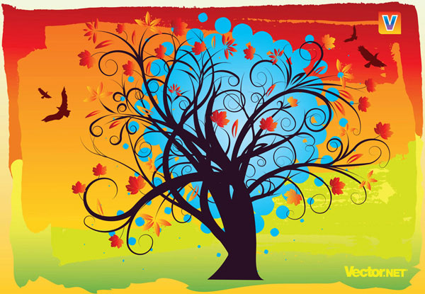 Autumn Background Vector Art