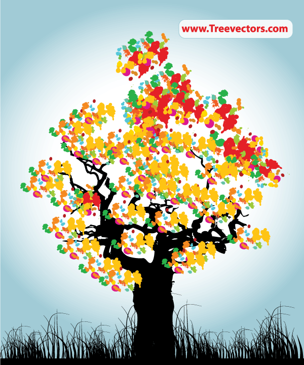 Abstract Tree Colorful Background Abstract Tree Colorful Background