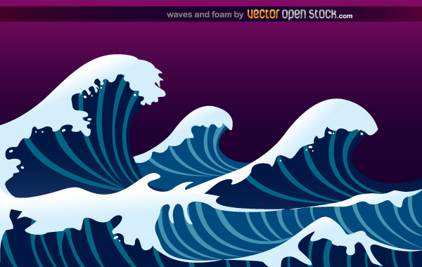 Ocean Wave with Foam Vector Free Ocean Wave with Foam Vector Free