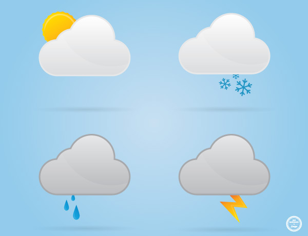Vector Cloud Weather Icons Vector Cloud Weather Icons