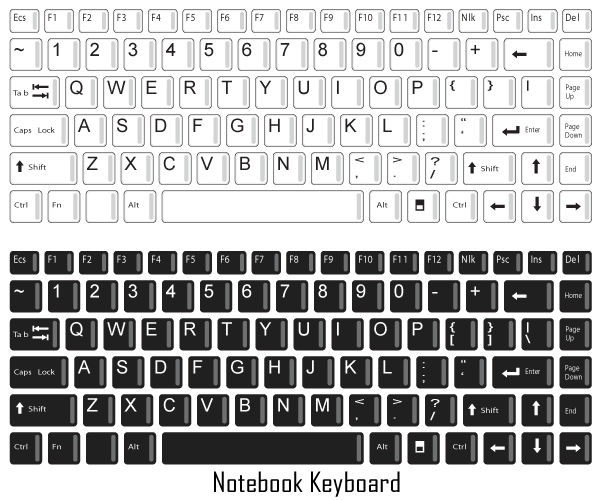 Free Vector Notebook Keyboard Free Vector Notebook Keyboard