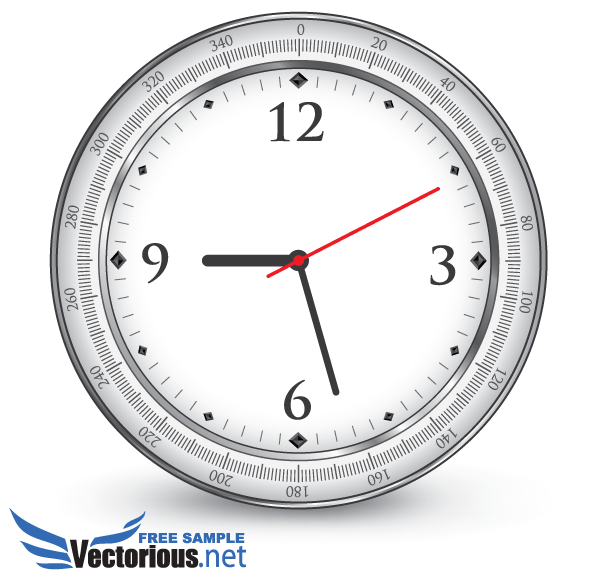 Free Vector Office Clock Free Vector Office Clock