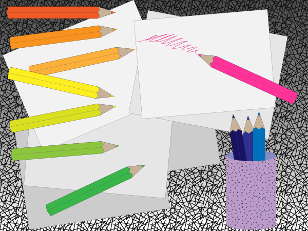 Vector Colored Pencil Vector Colored Pencil