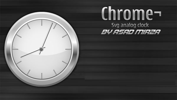 Vector Chrome Svg Analog Clock Vector Chrome Svg Analog Clock