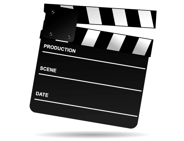 Vector Clip Art Movie Clapper Board