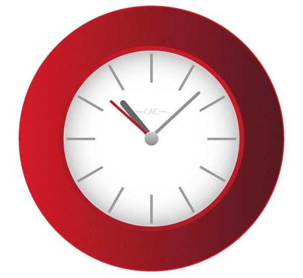 Vector Red Wall Clock Vector Red Wall Clock