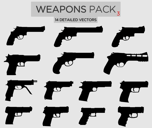 Vector Weapons Pack-3 Pistols Vector Weapons Pack-3 Pistols