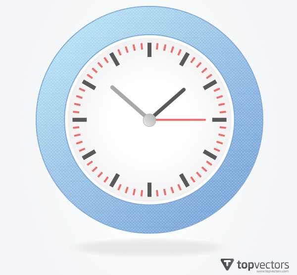 Simple Analog Clock Vector Simple Analog Clock Vector