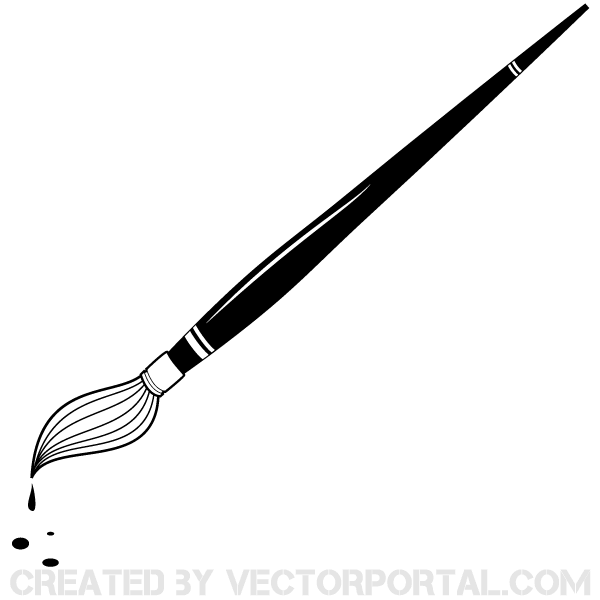 free vector clip art paint brush - photo #1