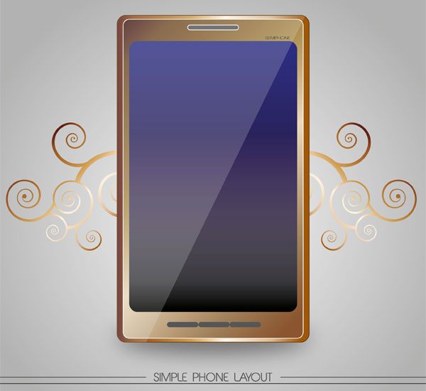 Simple Phone Layout Illustration Simple Phone Layout Illustration