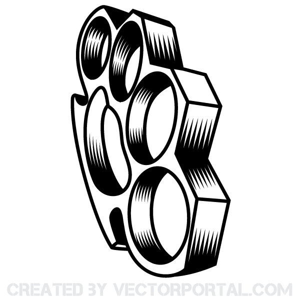 tattoo knuckle vector Download Weapon  Brass Free Knuckles Art Vector  Image
