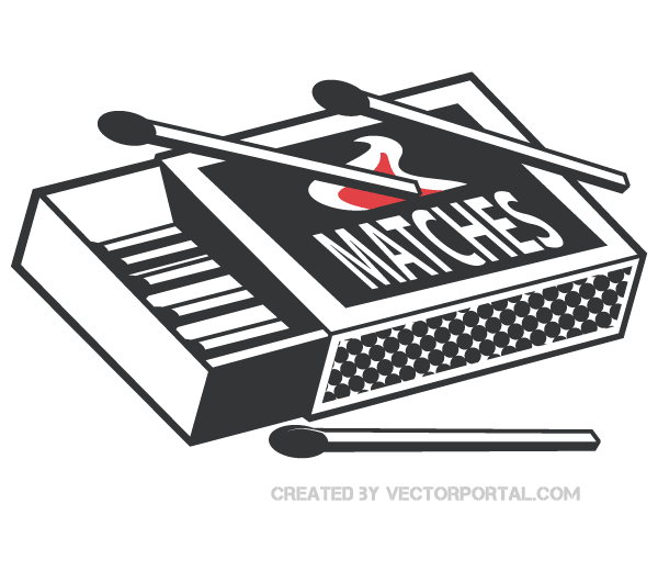 Open Matchbox with Matches Vector Image Open Matchbox with Matches Vector Image