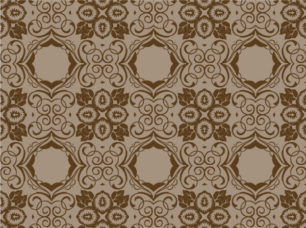 Brown Seamless Floral Wallpaper Brown Seamless Floral Wallpaper