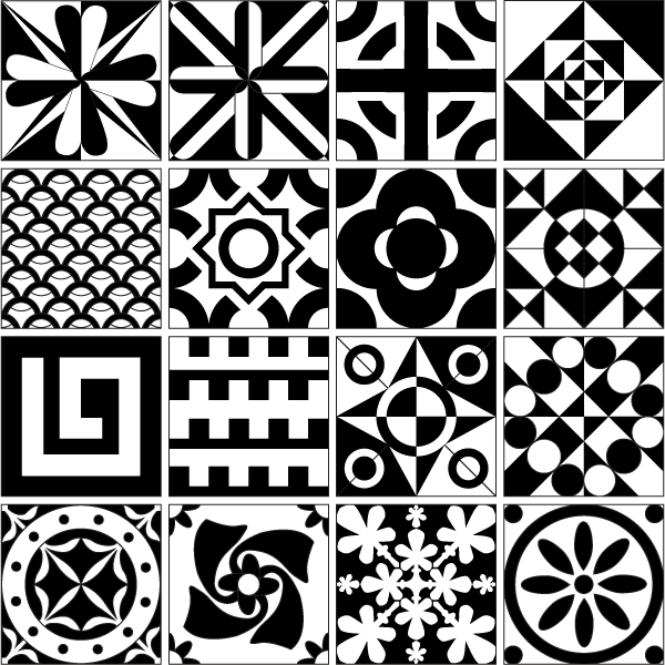 Tile Design Patterns Vector Resource