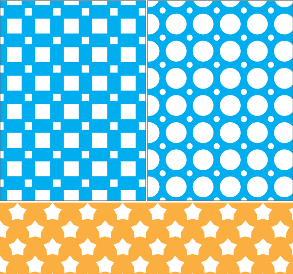 Square, Circle and Stars Seamless Pattern Vector Square, Circle and Stars Seamless Pattern Vector