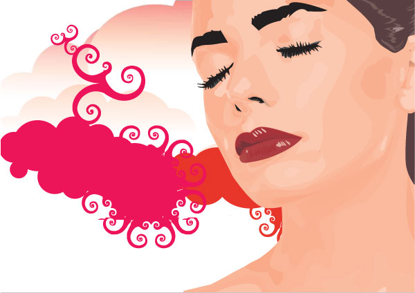 Free Vector Dreaming Girl Free Vector Dreaming Girl