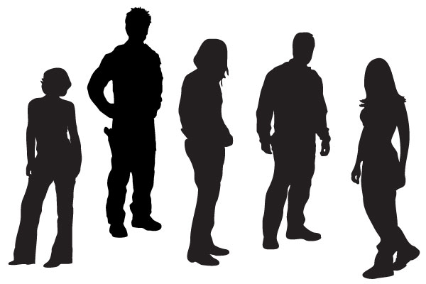 People Silhouettes Vector