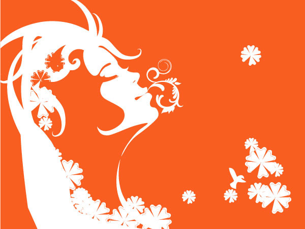 Vector Swirled Girl Vector Swirled Girl