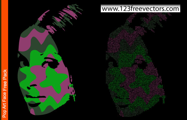 Pop Art Face Vector Pop Art Face Vector