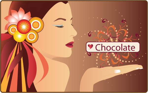 Chocolate Woman Vector Chocolate Woman Vector