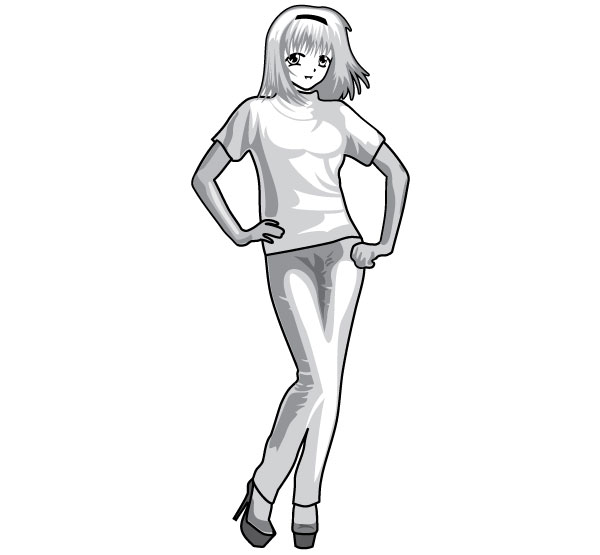 Anime Girl Vector Anime Girl Vector