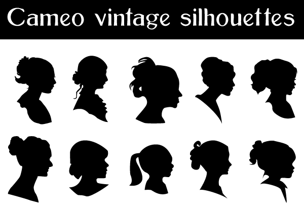 Free Cameo Silhouettes Vector Free Cameo Silhouettes Vector