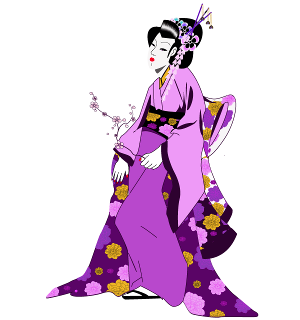 Vector Japanese Geisha Girl Image Vector Japanese Geisha Girl Image