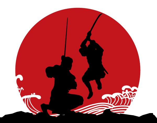 Vector Japanese Samurai Armor Silhouettes