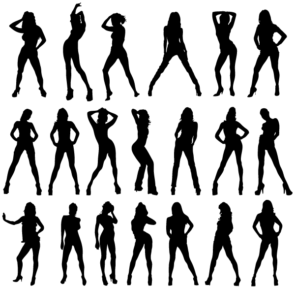 Vector Sexy Girls Silhouettes Images Download Free Vector Art Free