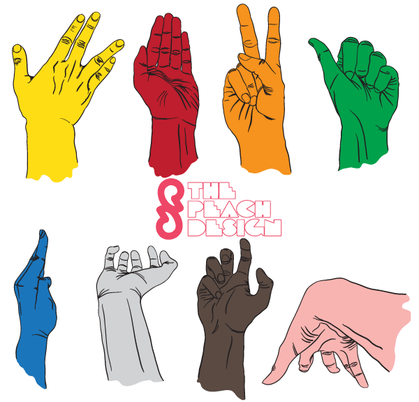 Vector Hand drawn Hands Illustrator Pack