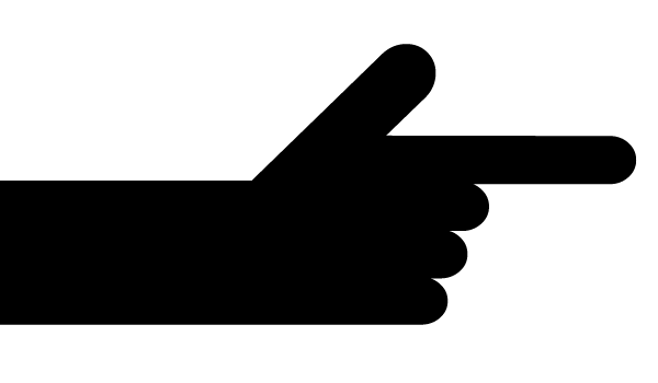 Hand Showing Direction Silhouette Vector Hand Showing Direction Silhouette Vector