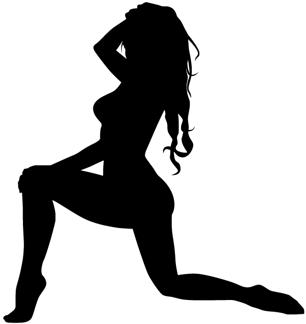 Naked Silhouette Woman.