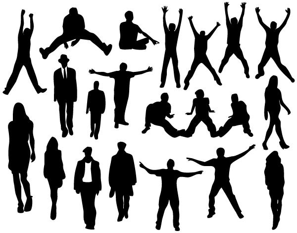 Download People Silhouettes Images | Download Free Vector Art ...